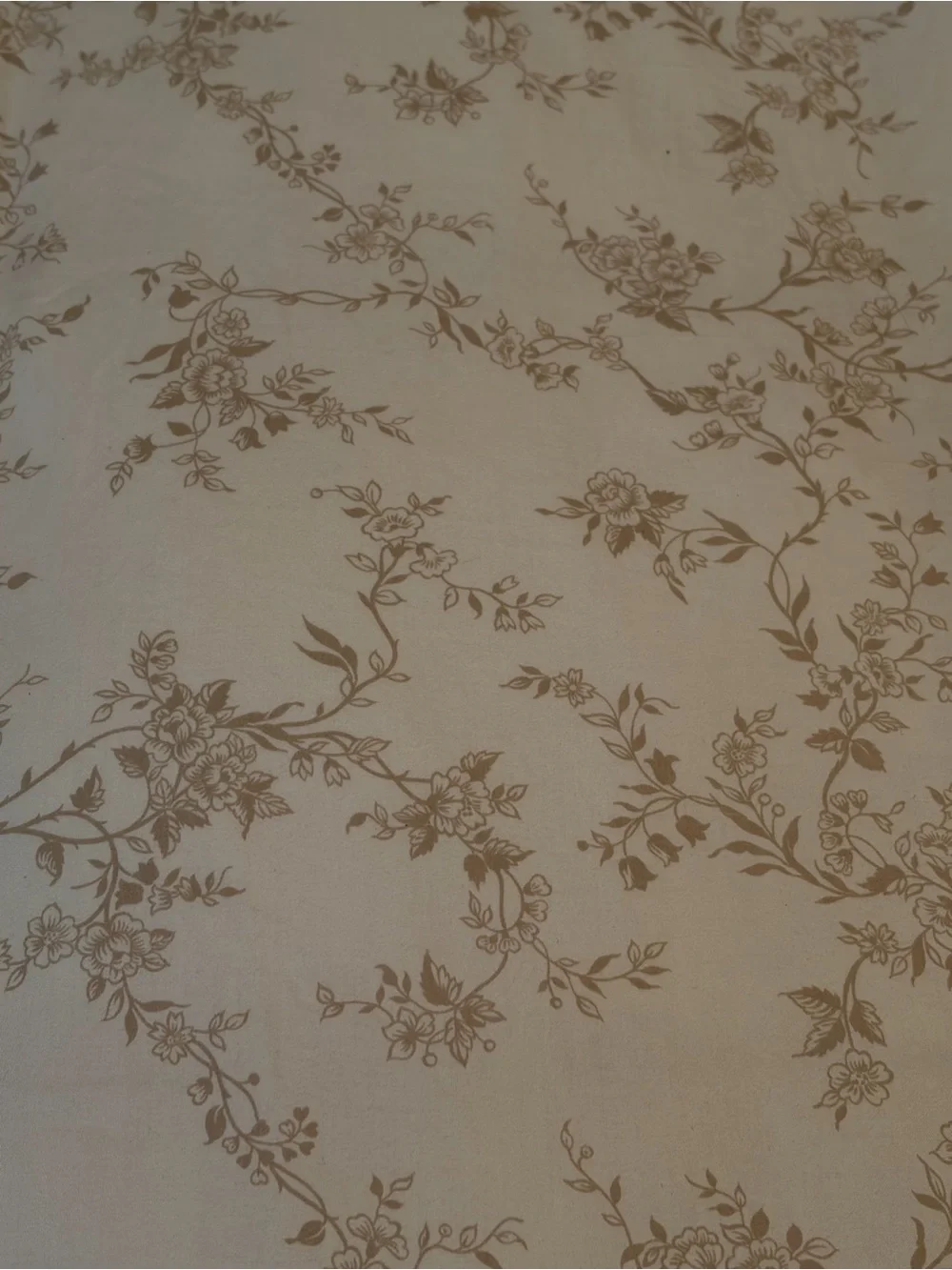 Schweitzer Linen King Duvet Cover & Two Shams Egyptian Cotton Beige Floral Italy